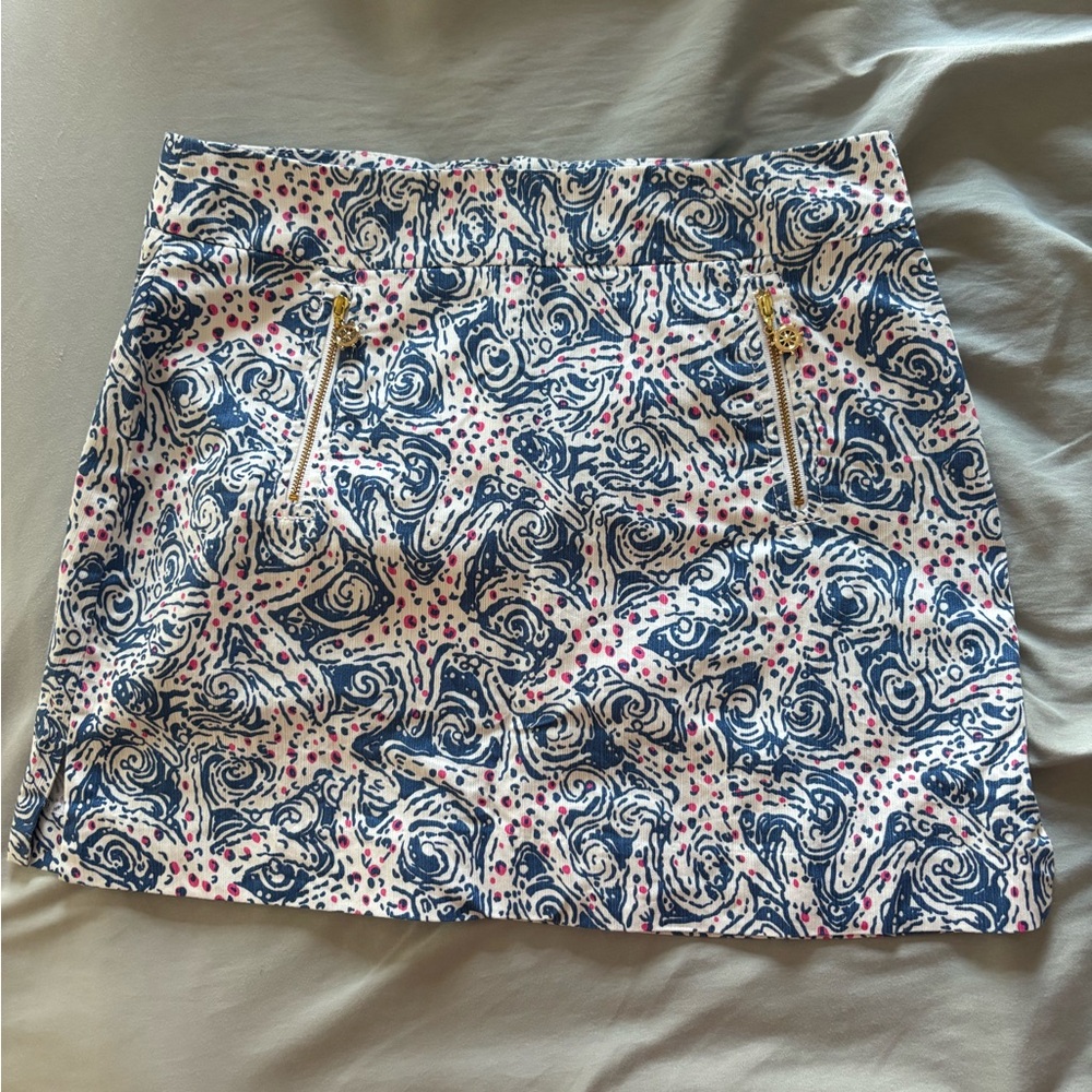 Lilly Pulitzer marigold Walsh Skort blue pink preppy nautical